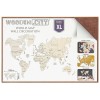 Wooden City - Wooden World Map Extra Large - Dark Oak